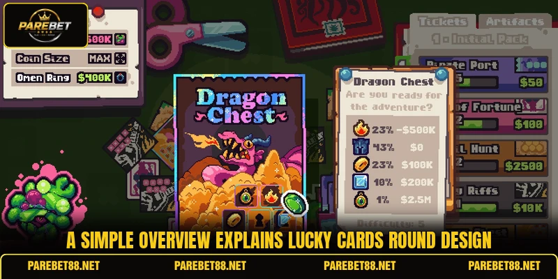 A simple overview explains Lucky Cards round design