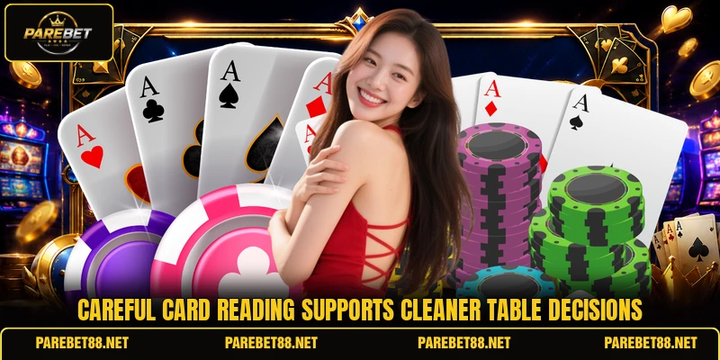 Careful card reading supports cleaner table decisions