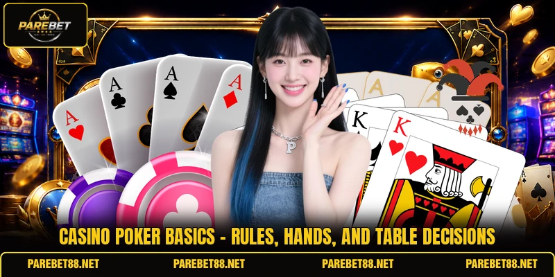 Casino Poker Basics - Rules, Hands, And Table Decisions