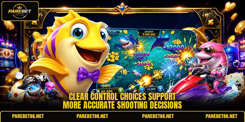Clear control choices support more accurate shooting decisions