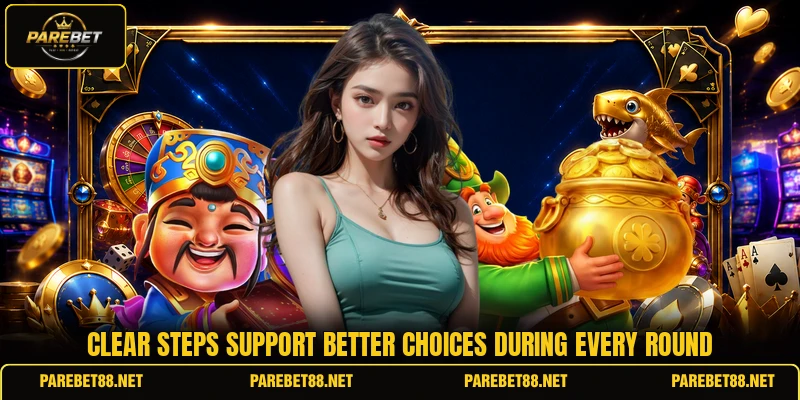 Clear steps support better choices during every round