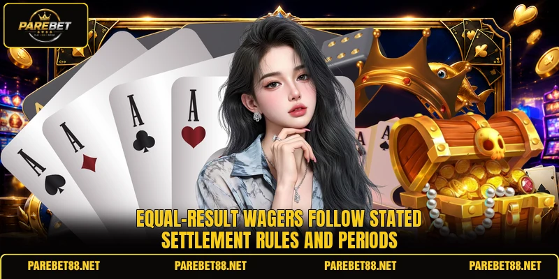 Equal-result wagers follow stated settlement rules and periods