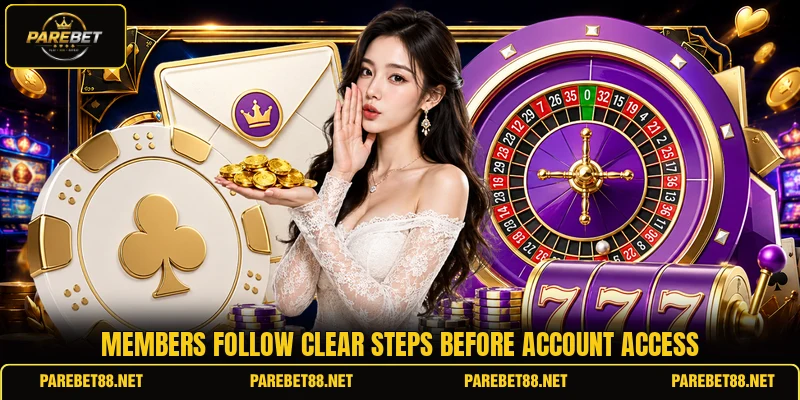 Members follow clear steps before account access