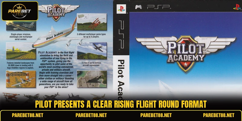 Pilot presents a clear rising flight round format