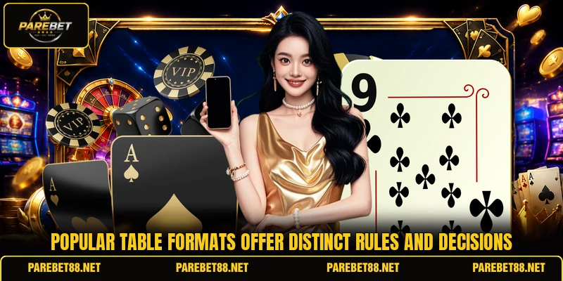 Popular table formats offer distinct rules and decisions