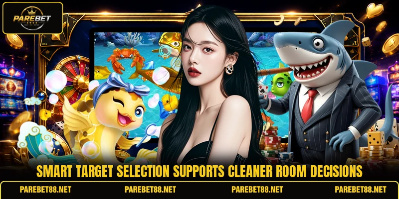 Smart target selection supports cleaner room decisions